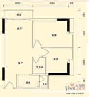 东逸翠苑翠廷2室2厅1卫85㎡户型图