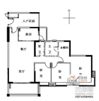 莲花别墅3室2厅2卫147㎡户型图