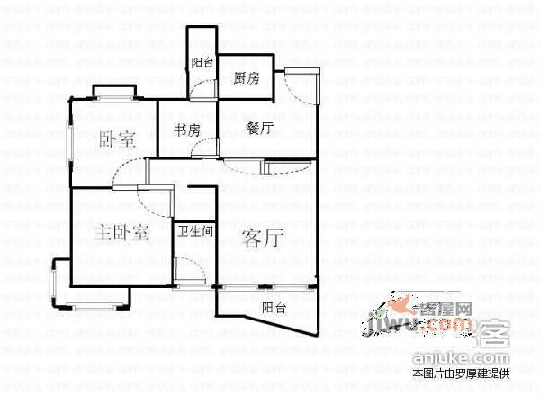 石竹新花园3室2厅2卫153㎡户型图