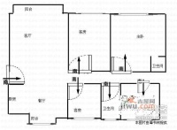 城市风景3室2厅2卫116㎡户型图