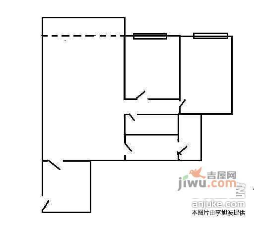中惠山畔名城2室2厅2卫83㎡户型图