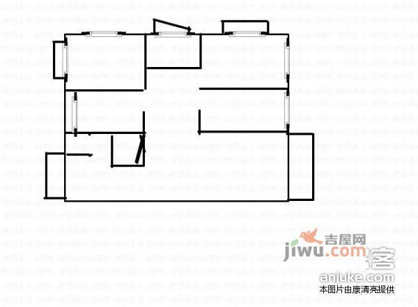 景湖春晓2室2厅2卫88㎡户型图