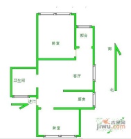 南杨小区东区2室1厅1卫71㎡户型图