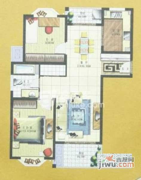 良隆园2室2厅1卫107㎡户型图