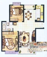 荣和苑2室2厅1卫112㎡户型图