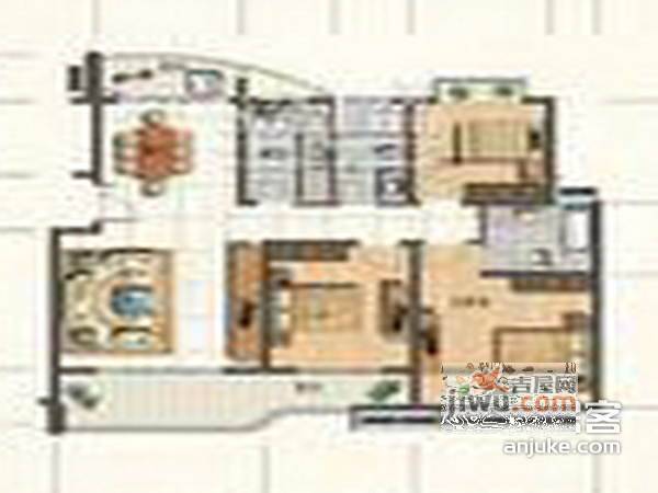 荣和苑3室2厅2卫150㎡户型图