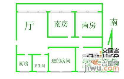 五星公寓3室2厅2卫136㎡户型图