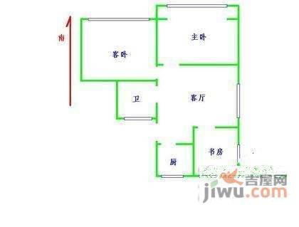 艾山新村3室1厅1卫90㎡户型图