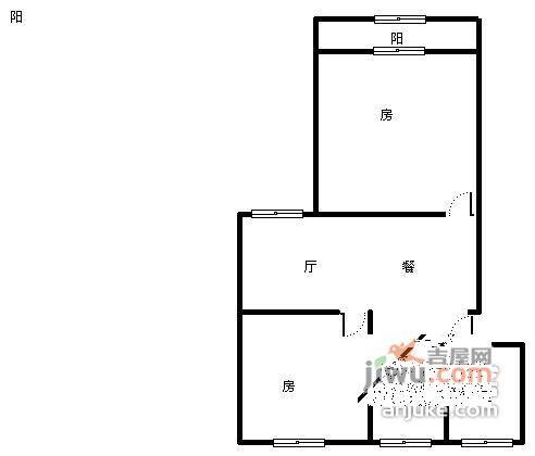 艾山新村2室1厅1卫76㎡户型图