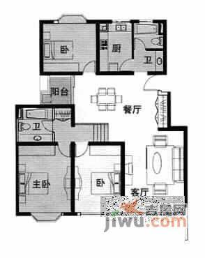 盛大花园3室2厅2卫247㎡户型图