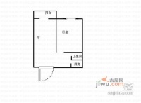 繁荣安居1室1厅1卫58㎡户型图