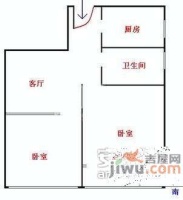 静安城2室2厅1卫122㎡户型图