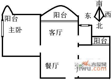 静安城2室2厅1卫122㎡户型图