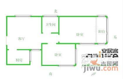 巨东小区3室2厅1卫90㎡户型图