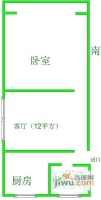 浦建小区1室1厅1卫47㎡户型图