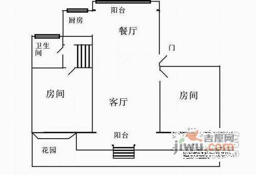 东渡海派青城2室2厅2卫110㎡户型图