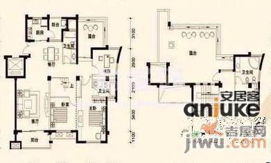 丝庐花语5室3厅3卫206㎡户型图