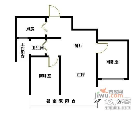 丝庐花语2室2厅2卫145㎡户型图