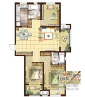 新城悠活城3室2厅2卫148㎡户型图