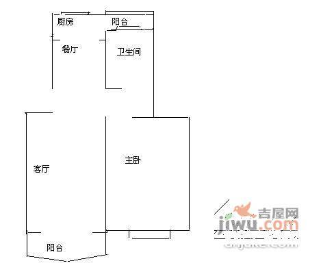 亭汇花苑1室2厅1卫73㎡户型图