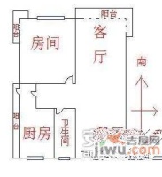 紫藤居1室1厅1卫72㎡户型图