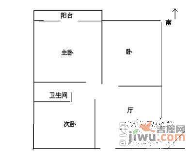 梅四小区3室1厅1卫72㎡户型图