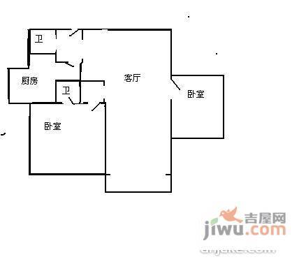 凯旋花苑1室1厅1卫户型图