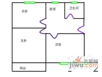 桂巷新村3室0厅1卫67㎡户型图