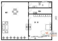 东方知音苑1室2厅1卫56㎡户型图