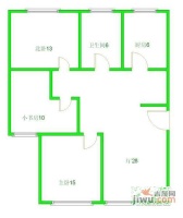 东方知音苑3室2厅1卫126㎡户型图