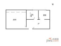 绿洲花园1室2厅1卫67㎡户型图