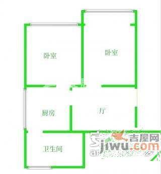 金汤社区嘉尚坊2室1厅1卫68㎡户型图