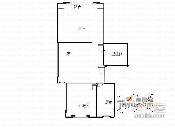 金汤社区嘉尚坊2室1厅1卫68㎡户型图