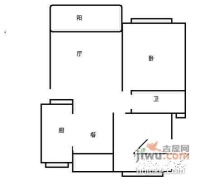 合生江湾国际公寓2室2厅2卫户型图