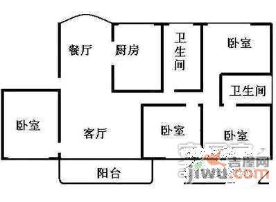 虹桥城市花园4室2厅2卫208㎡户型图