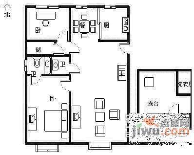 虹桥城市花园5室2厅3卫209㎡户型图