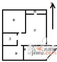 瑞阳苑2室1厅1卫120㎡户型图