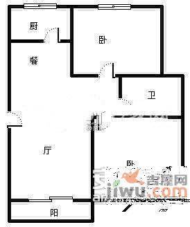 三林苑2室2厅1卫80㎡户型图