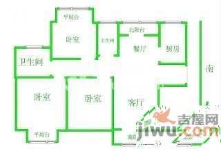 三林苑3室2厅1卫93㎡户型图