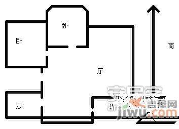 三林苑3室1厅1卫77㎡户型图