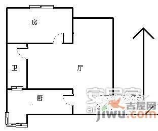 三林苑1室2厅1卫64㎡户型图