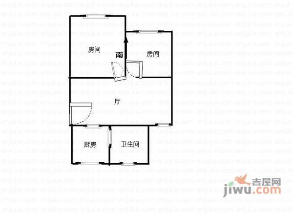 芙蓉花苑3室1厅1卫108㎡户型图