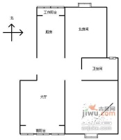 清涧新村第六小区2室1厅1卫100㎡户型图