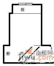 上海星港星港景苑一期1室1厅1卫45㎡户型图