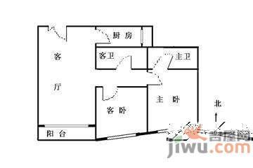 静安四季苑2室2厅2卫127㎡户型图