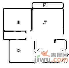 共康七村2室2厅1卫88㎡户型图