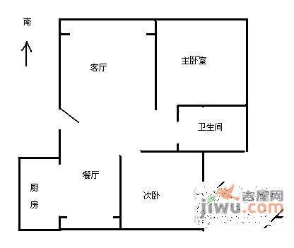 明丰世纪苑2室2厅1卫113㎡户型图