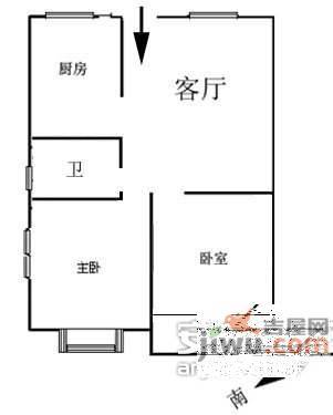 玉兰花苑2室1厅1卫110㎡户型图