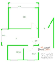 东旺公寓1室1厅1卫65㎡户型图