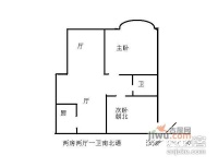 东旺公寓2室2厅1卫105㎡户型图